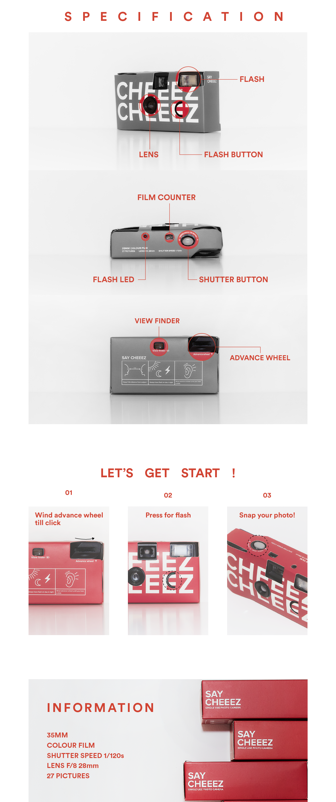 CHEEEZ : Disposal Film Camera - New Transparent Edition — CHEEEZ